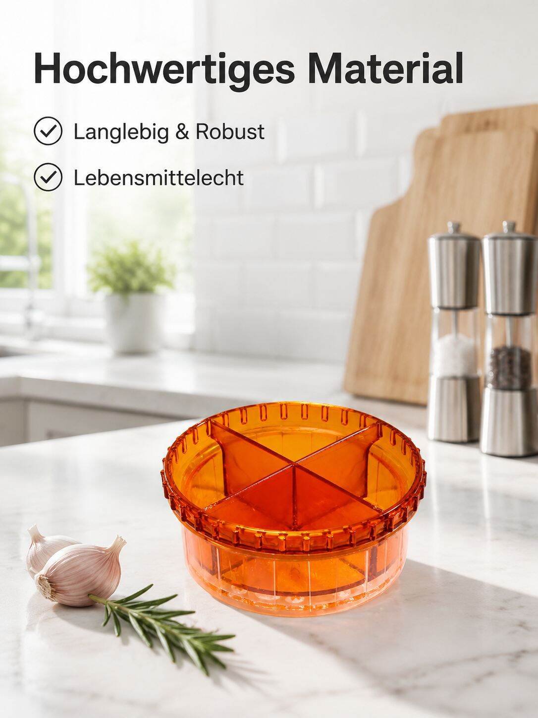 Manueller Knoblauchzerkleinerer, innovativer Pressbehälter für die Küche