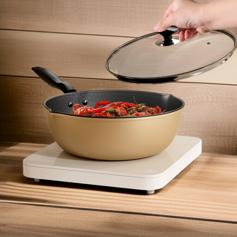 Double Flow Channel Household Flat Frying Pan