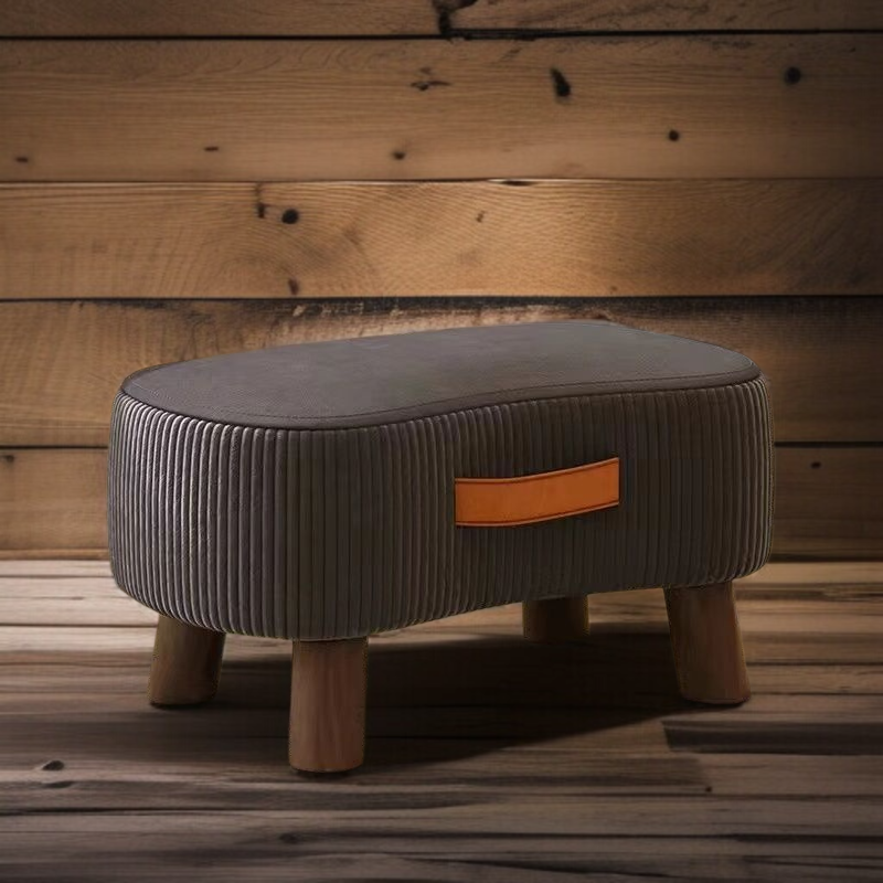 Tragbarer Fußhocker aus Massivholz, Schuhwechsel- und Couchtischhocker für das Wohnzimmer