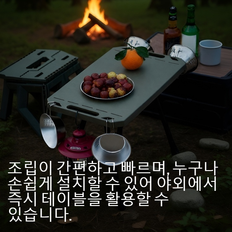 초경량 접이식 야외용 테이블 전체 이미지