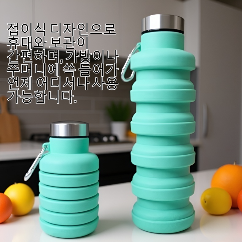 고온 내성 실리콘 접이식 물컵