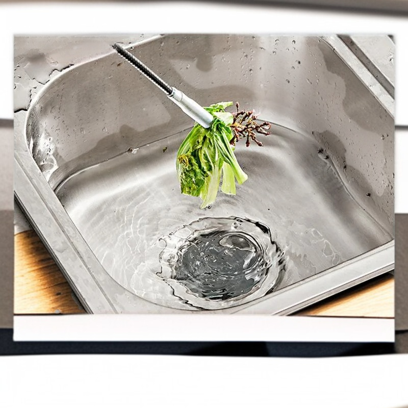 キッチン・バスルーム用スチールワイヤースプリング排水口クリーナー（爪付き）