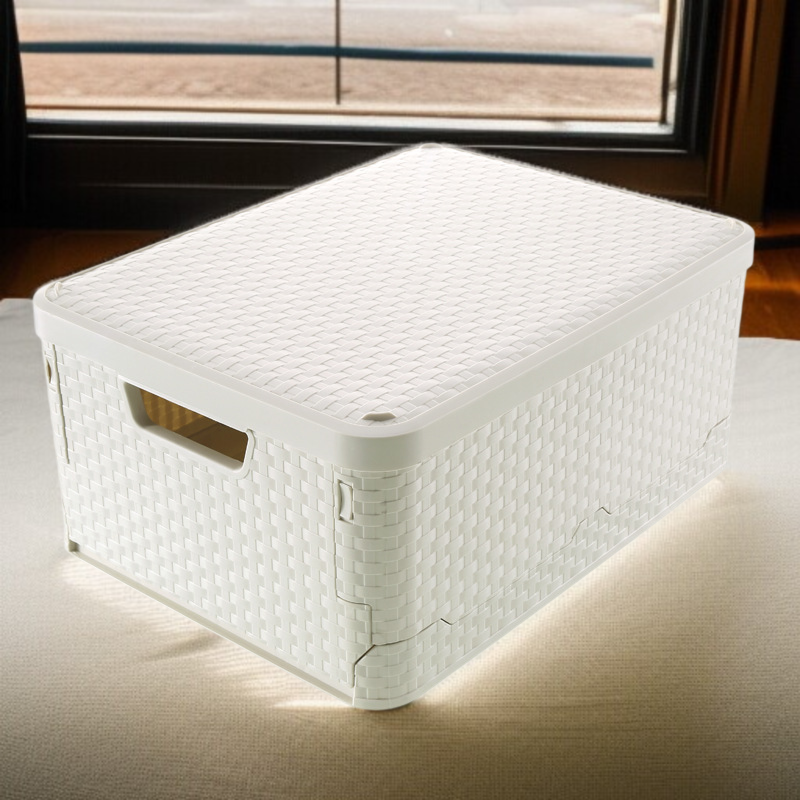 접이식 라탄 수납함 다용도 홈카 트렁크 아웃도어 사무용 수납함