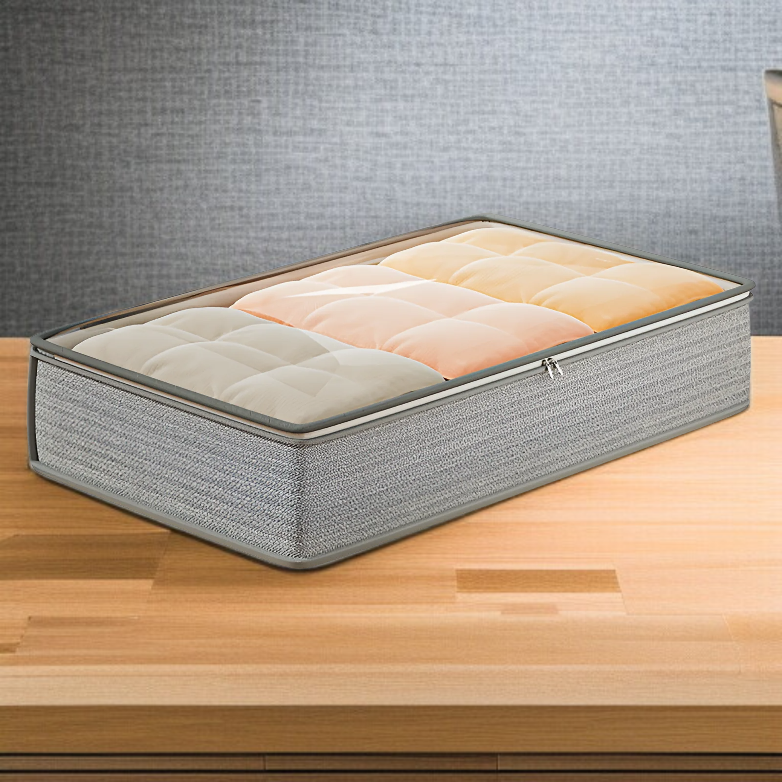 ベッド下収納ボックス フラットな家庭用引き出し式季節キルト収納ボックス ベッド下収納アーティファクト衣類収納ボックス