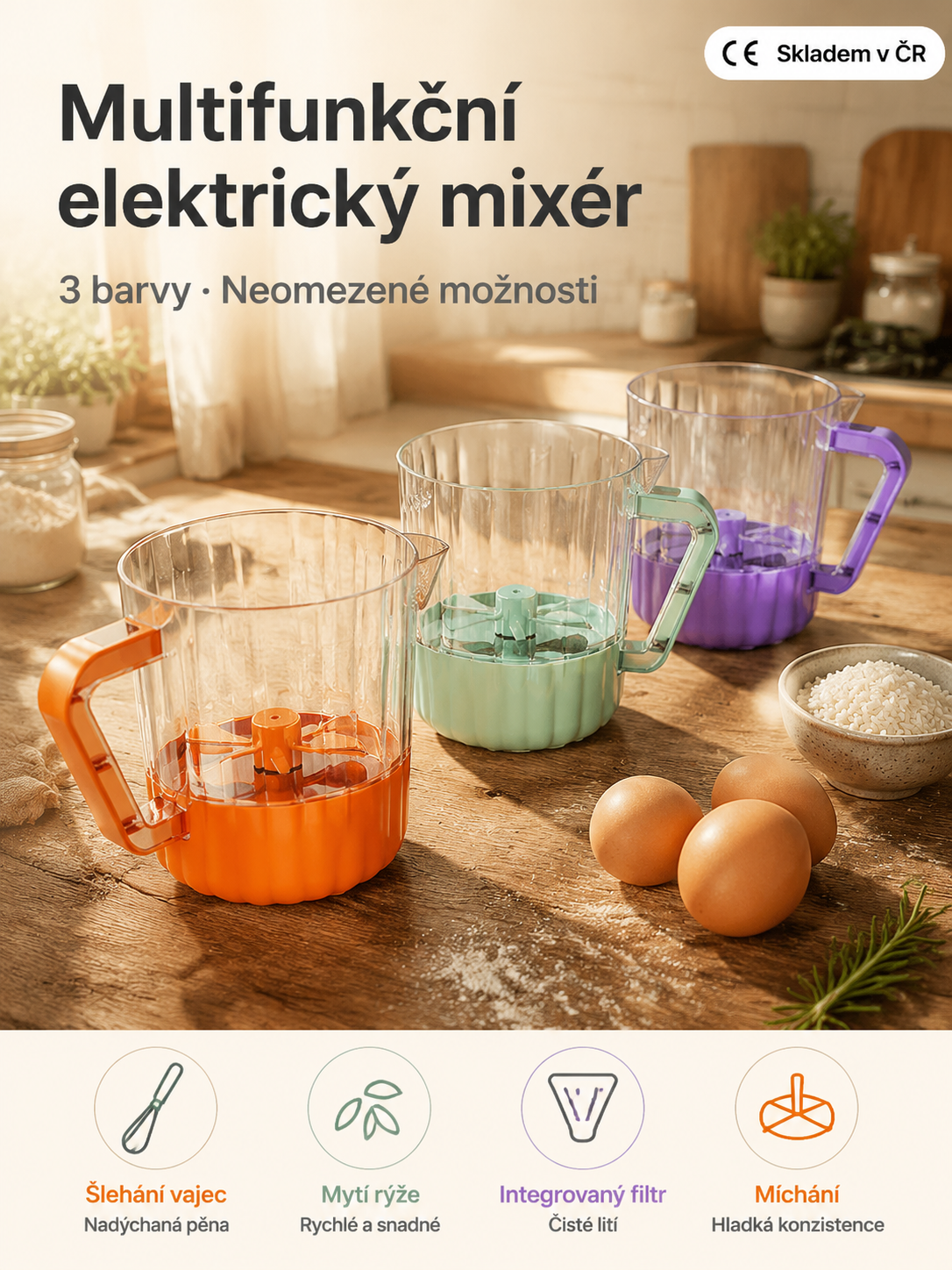 Batteur électrique multifonction