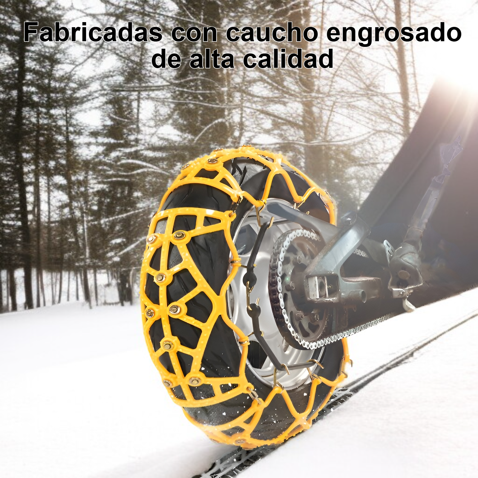 Cadenas de nieve de caucho engrosado