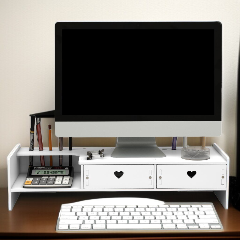 オフィスコンピュータブースターシェルフデスクトップコンピュータブースターモニタースタンド引き出し収納