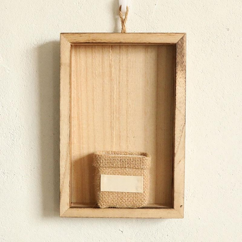 Nordic Solid Wood Photo Frame Wall Hanging for Living Room