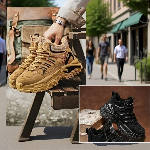 따뜻한 방한 기능 남성 워커 착용샷