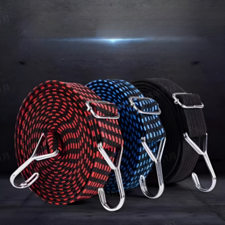 Motorcycle adjustable rubber straps