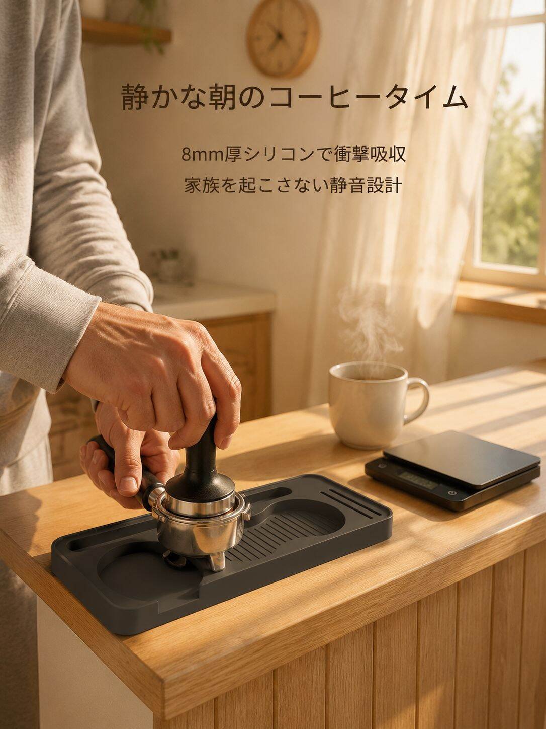シリコンコーヒータンパーマット収納ボード コーヒー器具収納マット