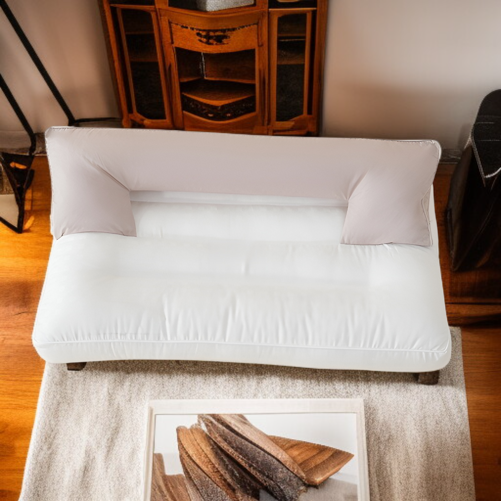 2層式折りたたみ式睡眠補助牽引枕、高さ調節可能なPEホースサポート付き