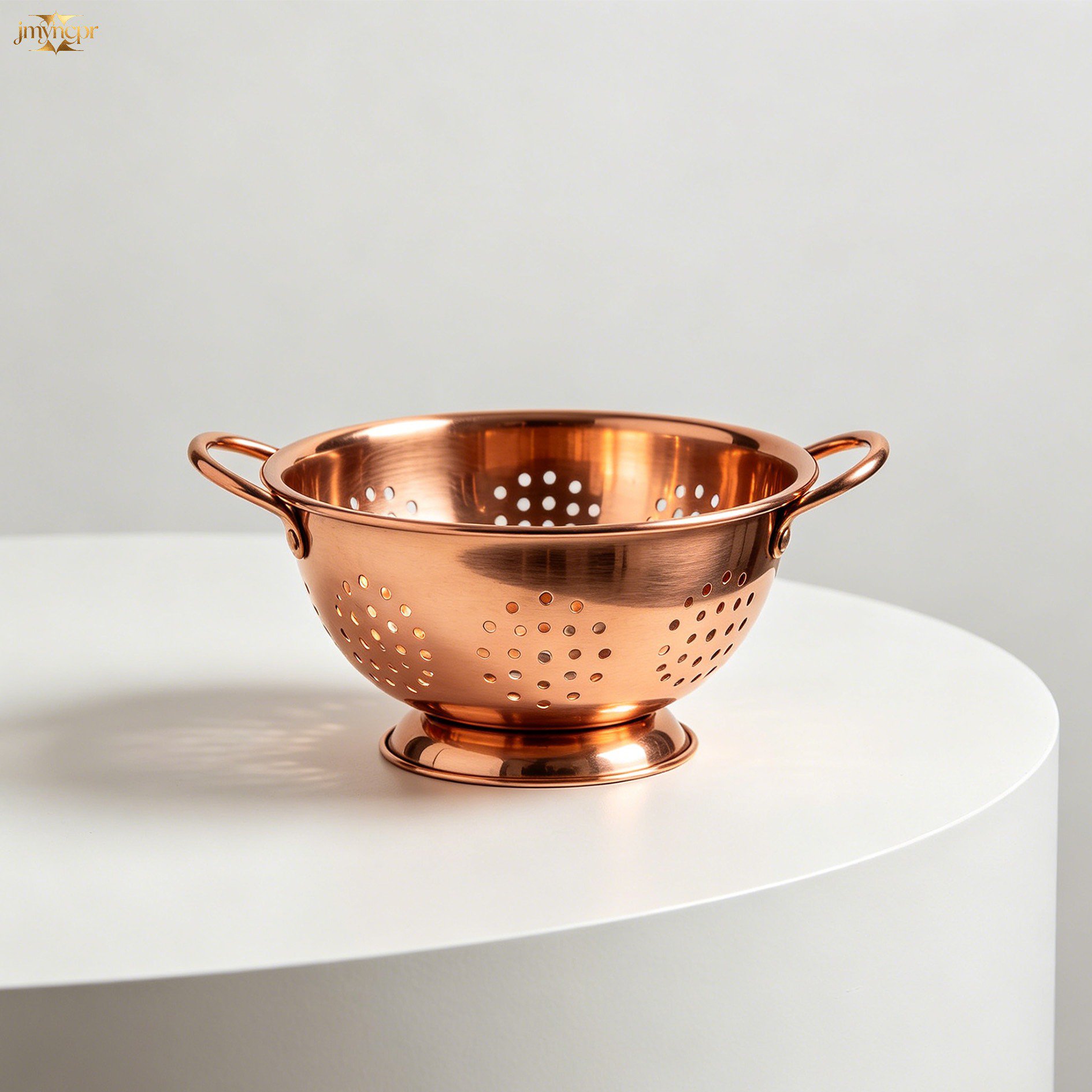 High-quality copper sink strainer set in use