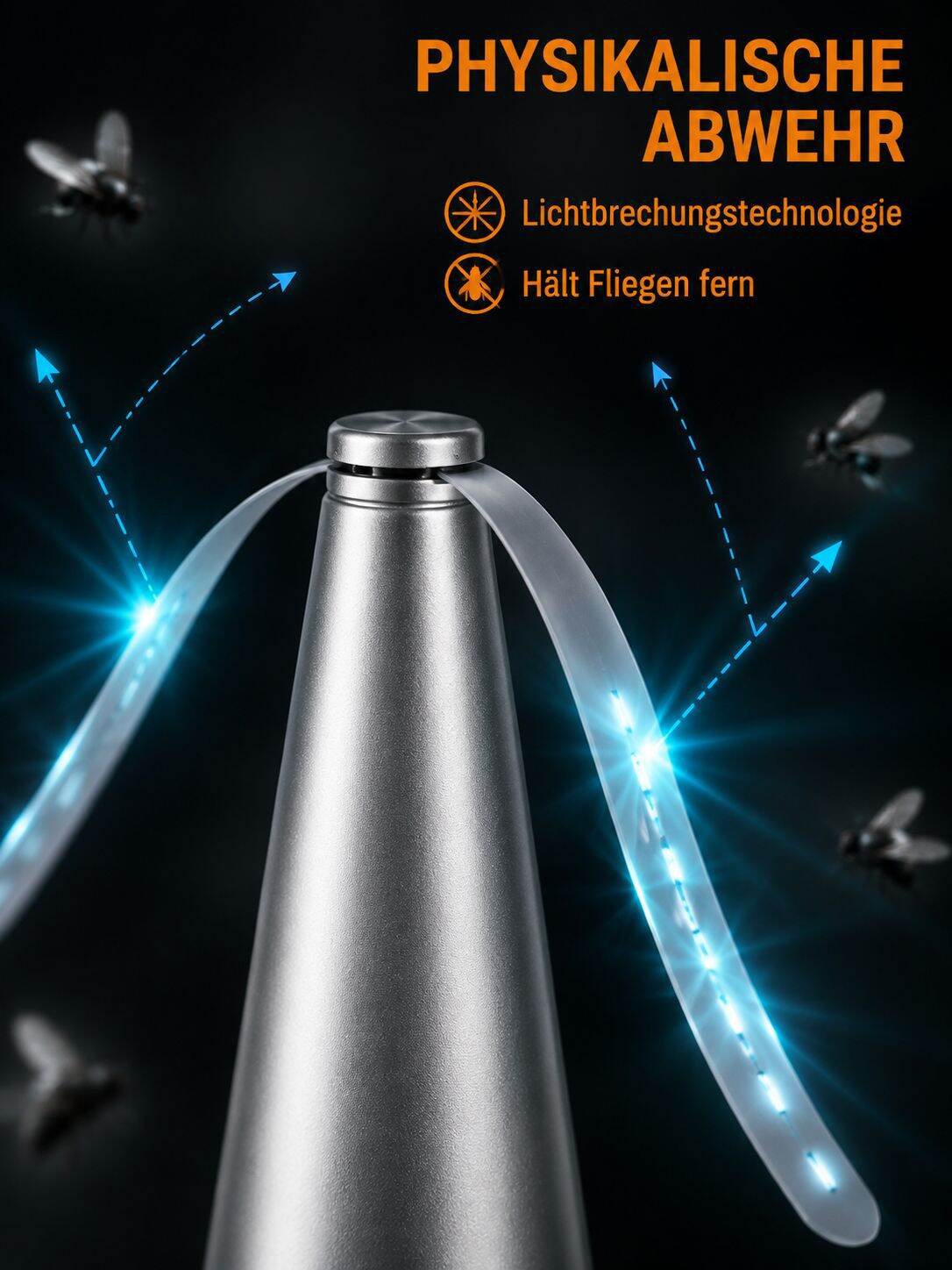 Automatischer Mücken- und Fliegenfänger mit Ventilatorflügel