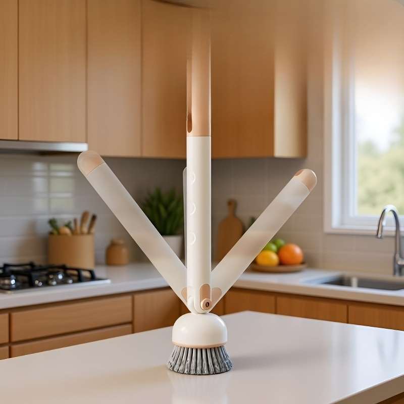 가정용 주방 냄비 세척 브러쉬 스크럽 오일 제거 청소 브러쉬 긴 손잡이 브러쉬