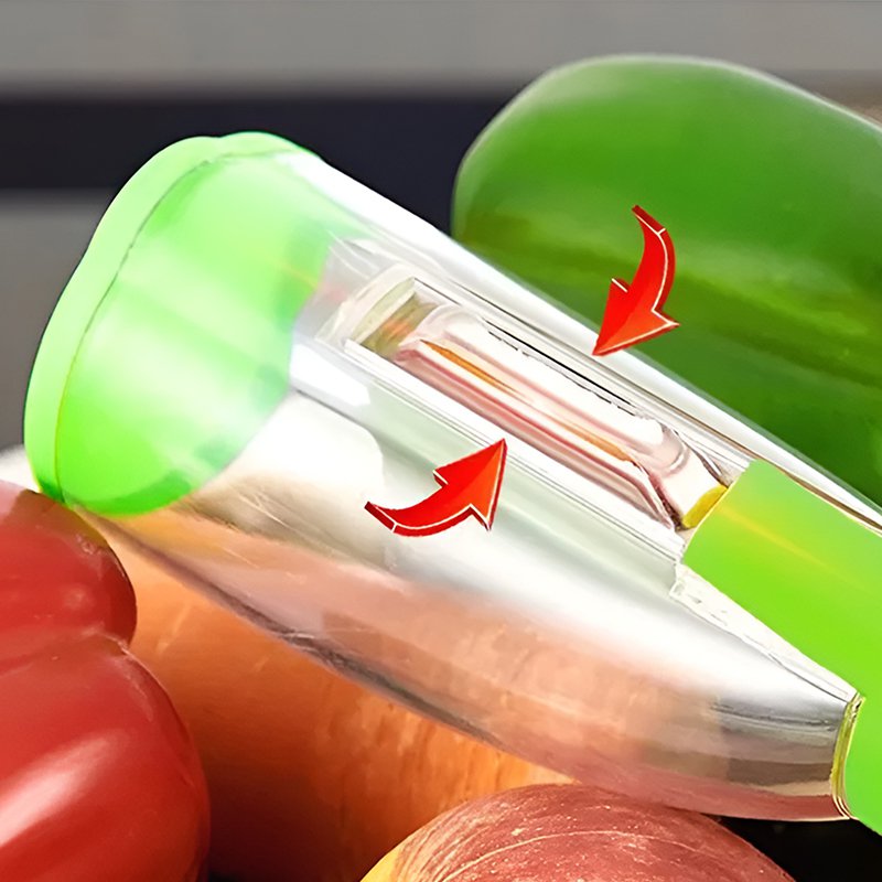 Éplucheur de fruits manuel en acier inoxydable