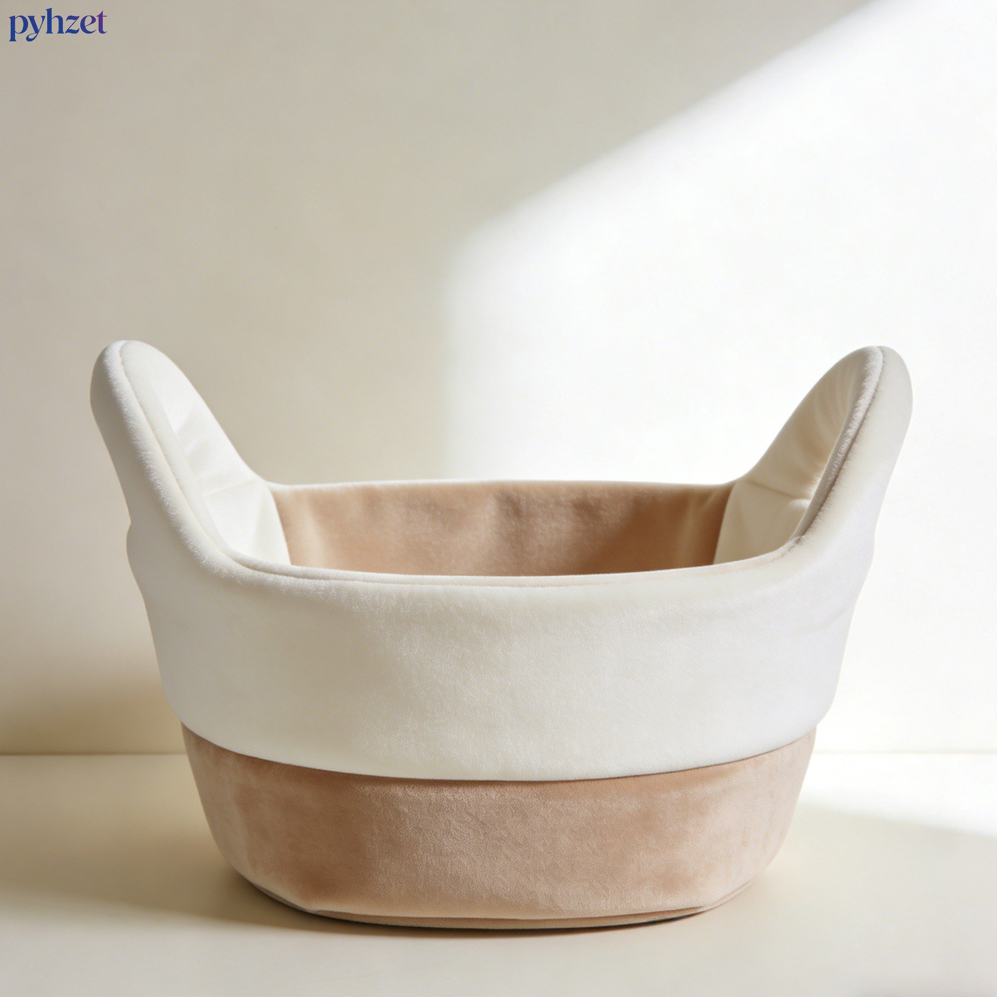 リビングで小物を整理するバスケット