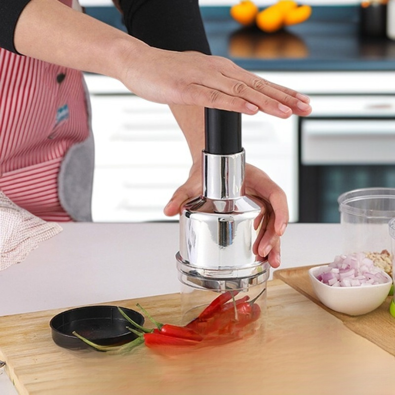 ステンレス手動ニンニクみじん切り器