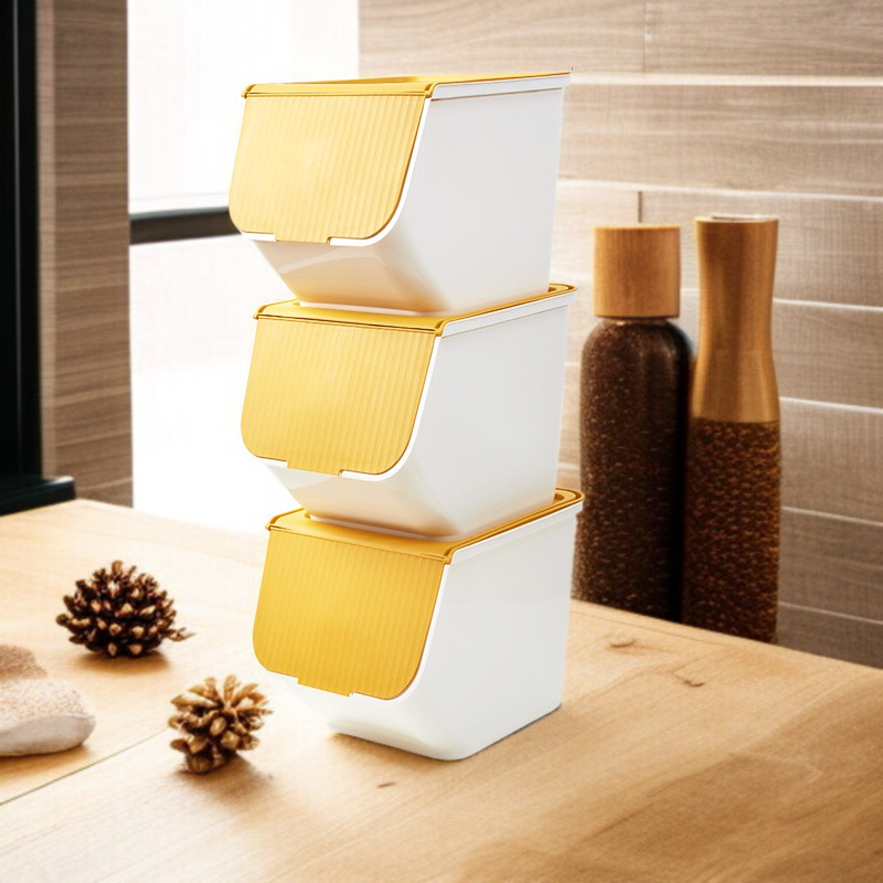 가정용 레이어드 정리함 플라스틱 케이스 뚜껑 수납함 책 옷 보관 장난감 수납함