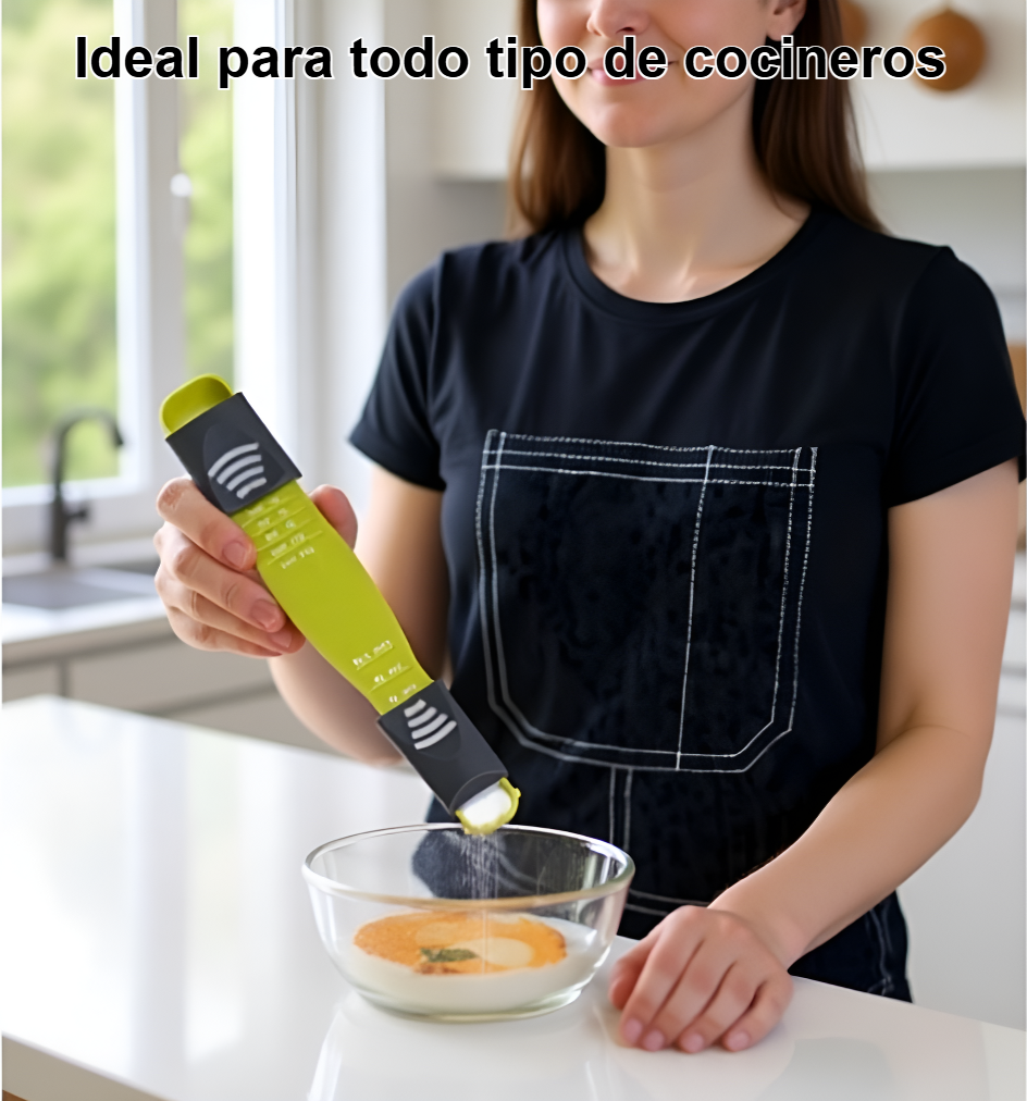 Utensilio de cocina para medir ingredientes líquidos y sólidos