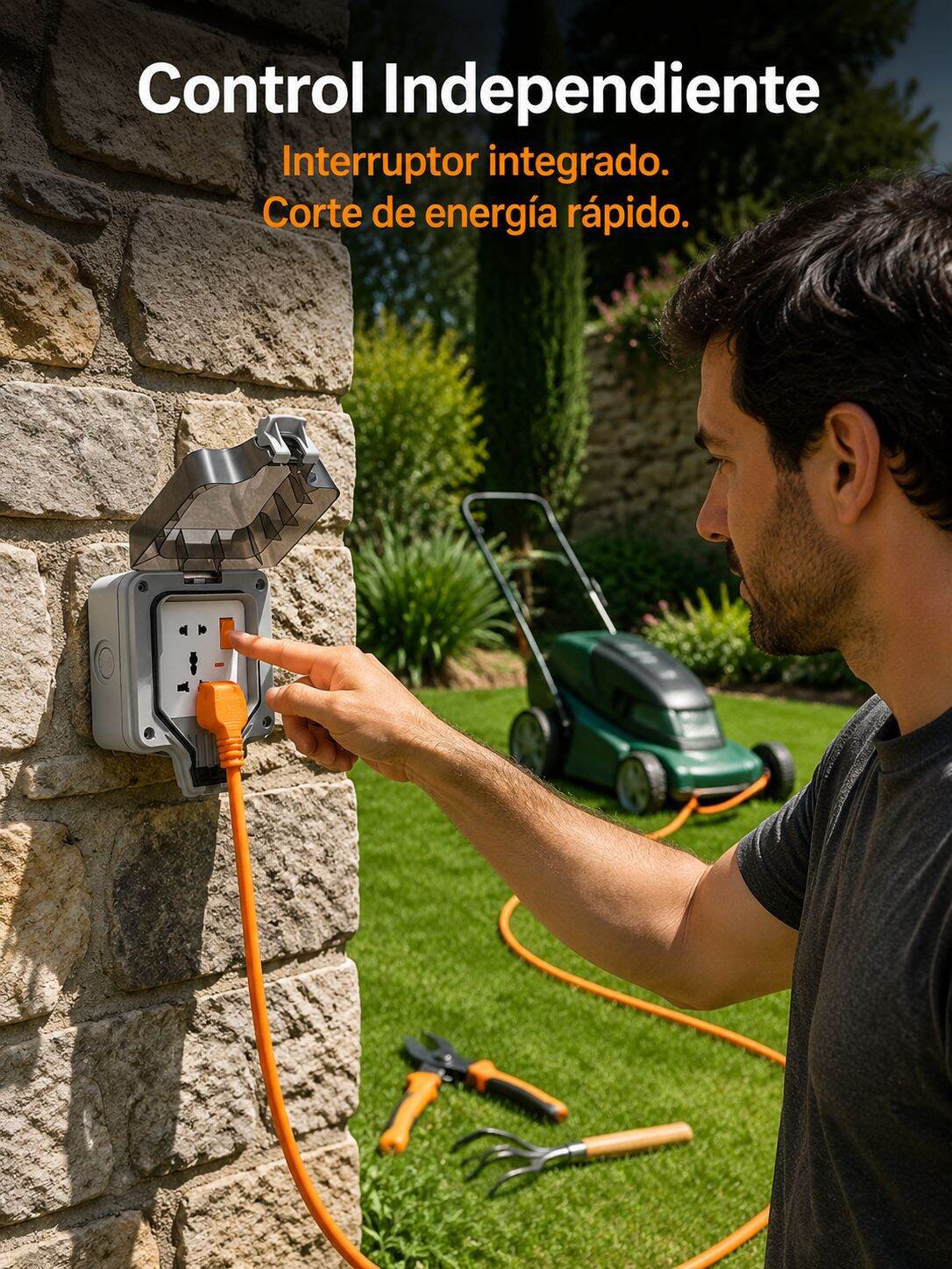 Enchufe para exteriores con diseño robusto