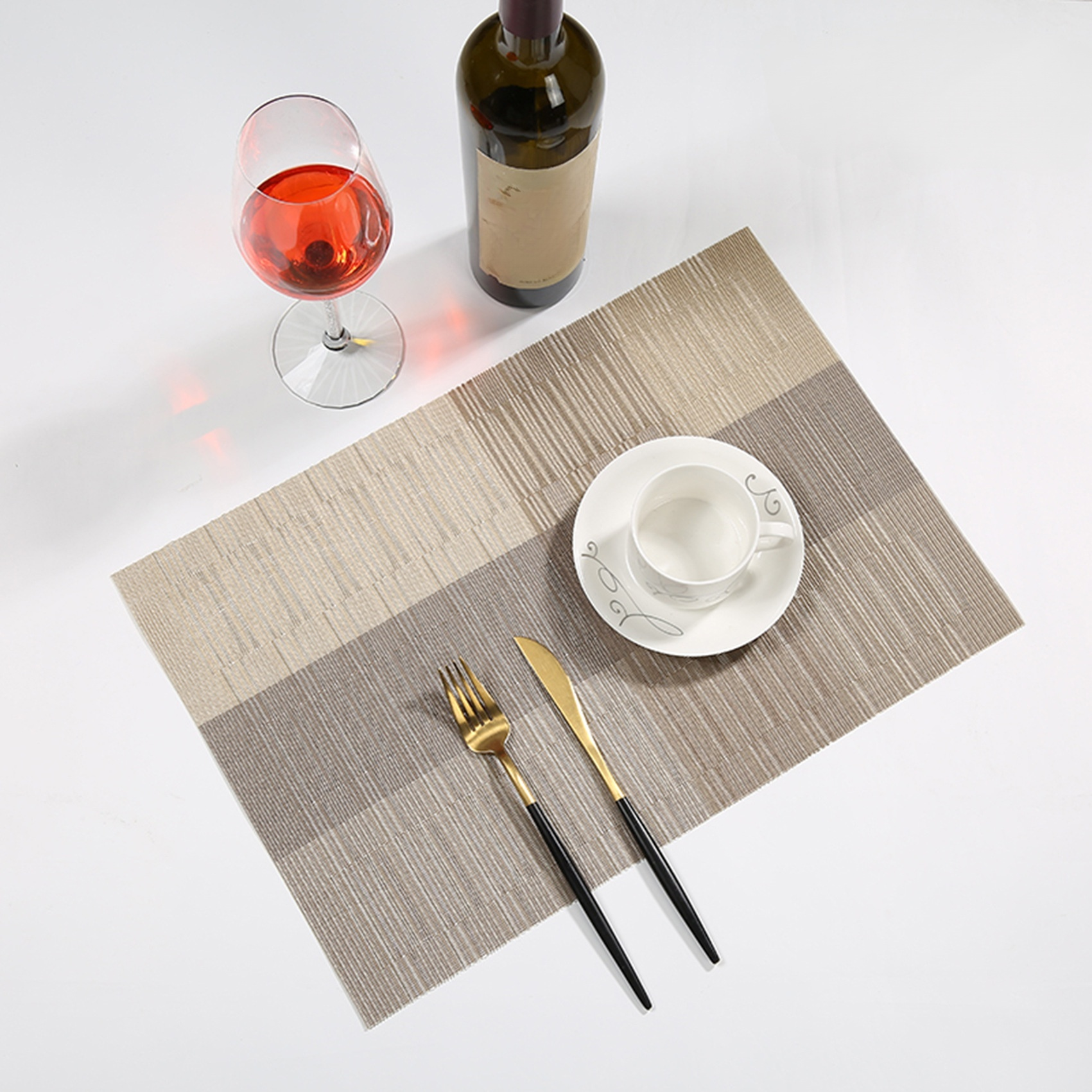 Anti-slip Waterproof Dining Table Placemat Teslin Material Heat-resistant Kitchen Mat
