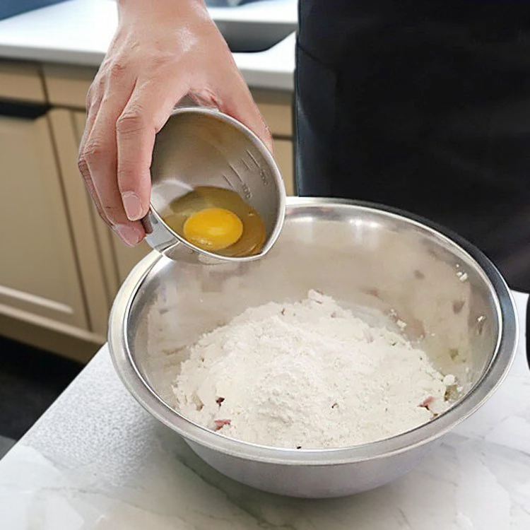 Shimomura Mini Stainless Steel Bowls (Set of 3) with Measuring Cup