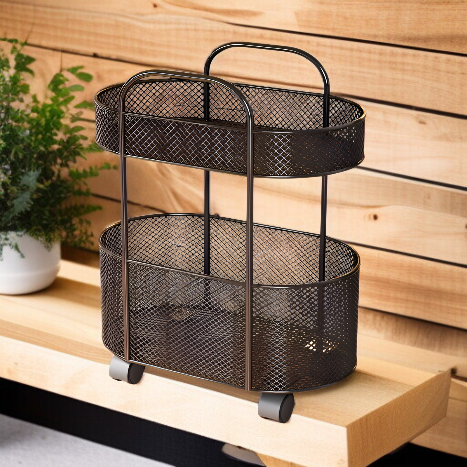 Boîte à livres mobile sous la table pour étudiants, étagère de rangement pour enfants avec roulettes