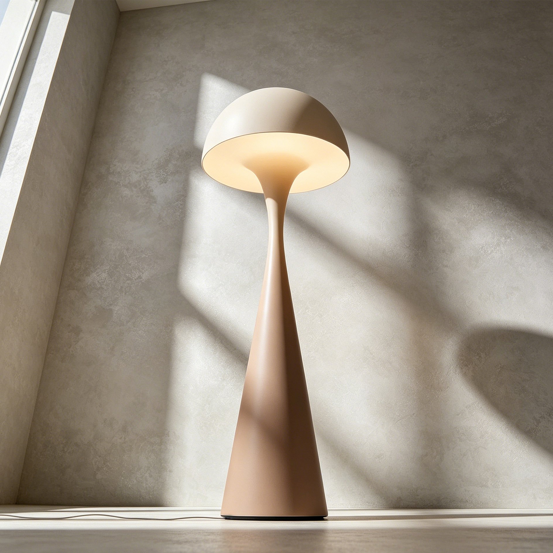 Modern minimalist floor lamp in living room