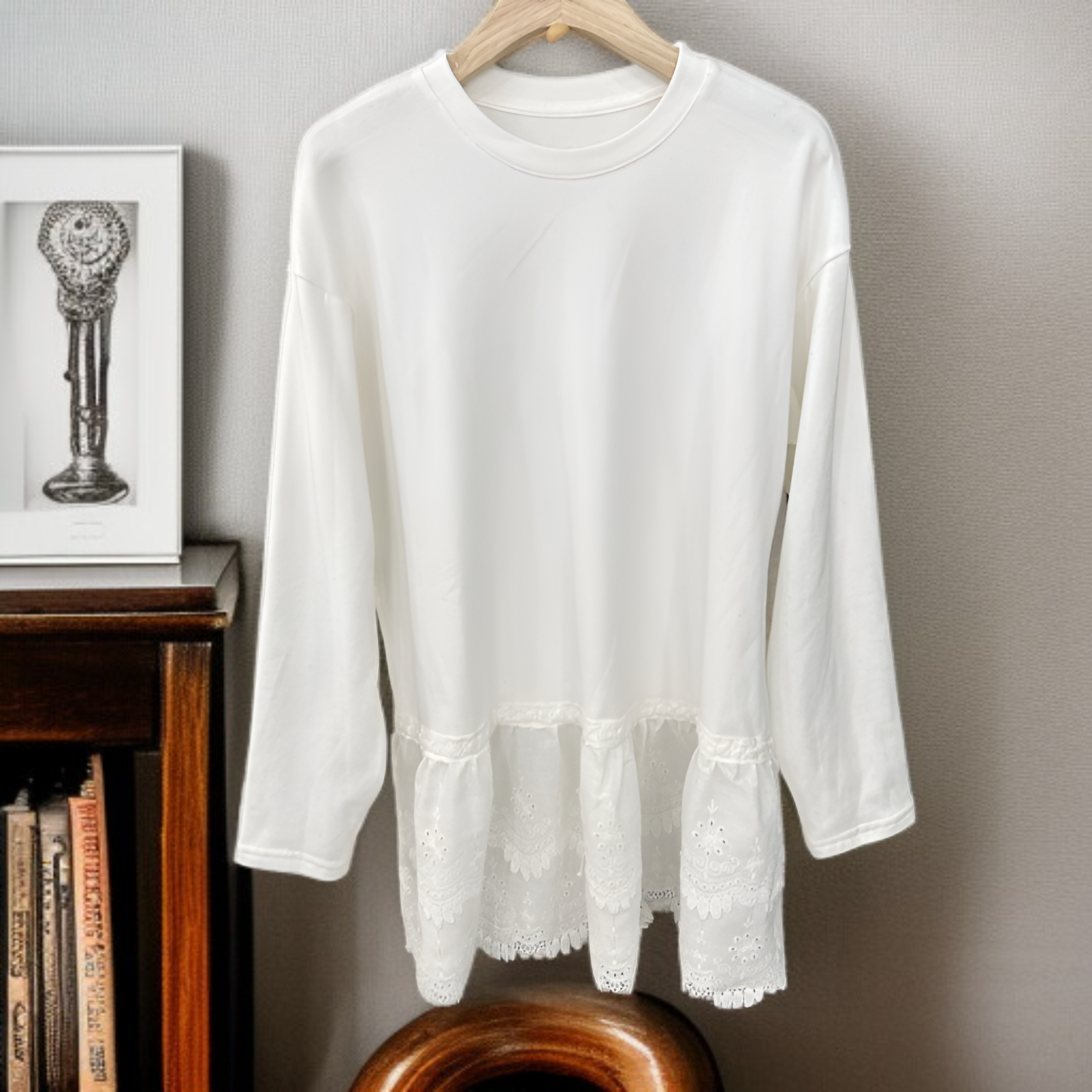 体型カバーできる冬用レディースTシャツ