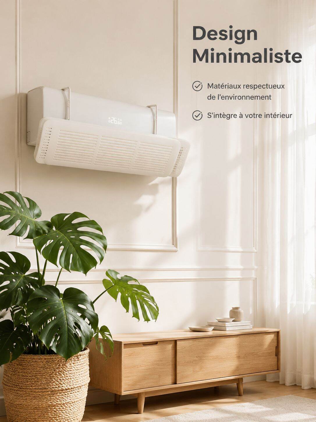 Déflecteur d'air de climatisation anti-souffle direct, protection santé, direction réglable