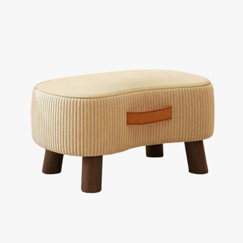 Portable Solid Wood Footstool Shoe Changing Stool and Coffee Table