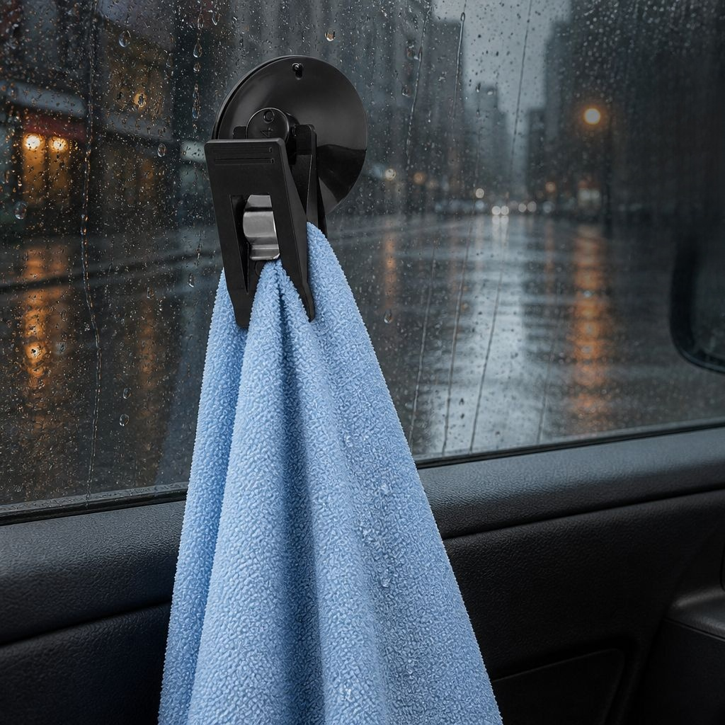 Car Window Suction Clamp for Ticket, Towel, and Sunshade Curtain