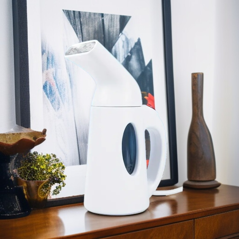 携帯衣類用スチームアイロン、強力浸透で衣類のシワを除去、旅行・オフィス用（EU）