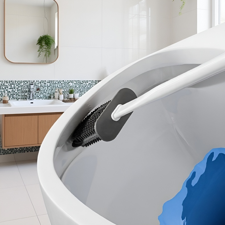 Nástěnný WC kartáč s držákem do koupelny