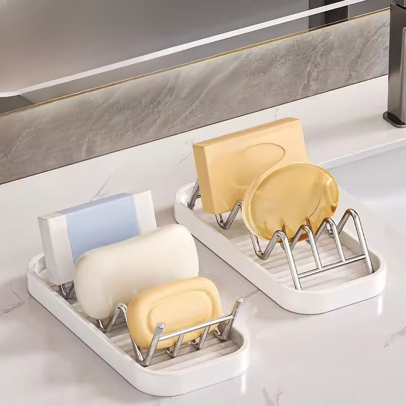 Seifenablage aus 304 Edelstahl mit Abtropfschale