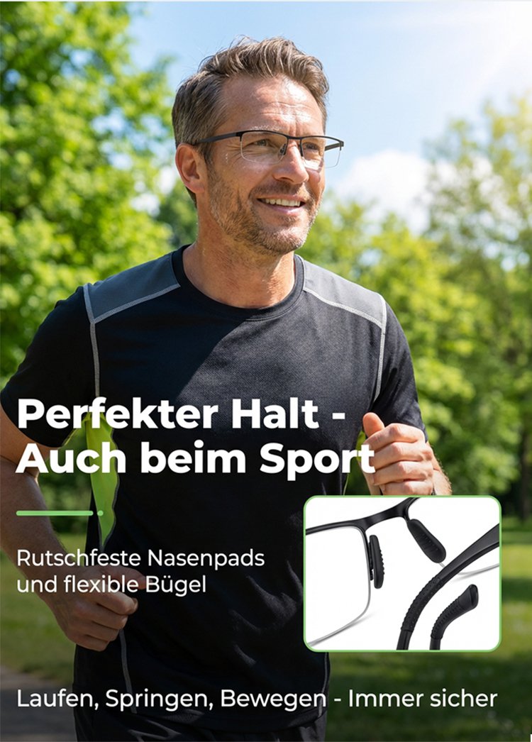 Flexible Brille für Nahsicht und Fernsicht