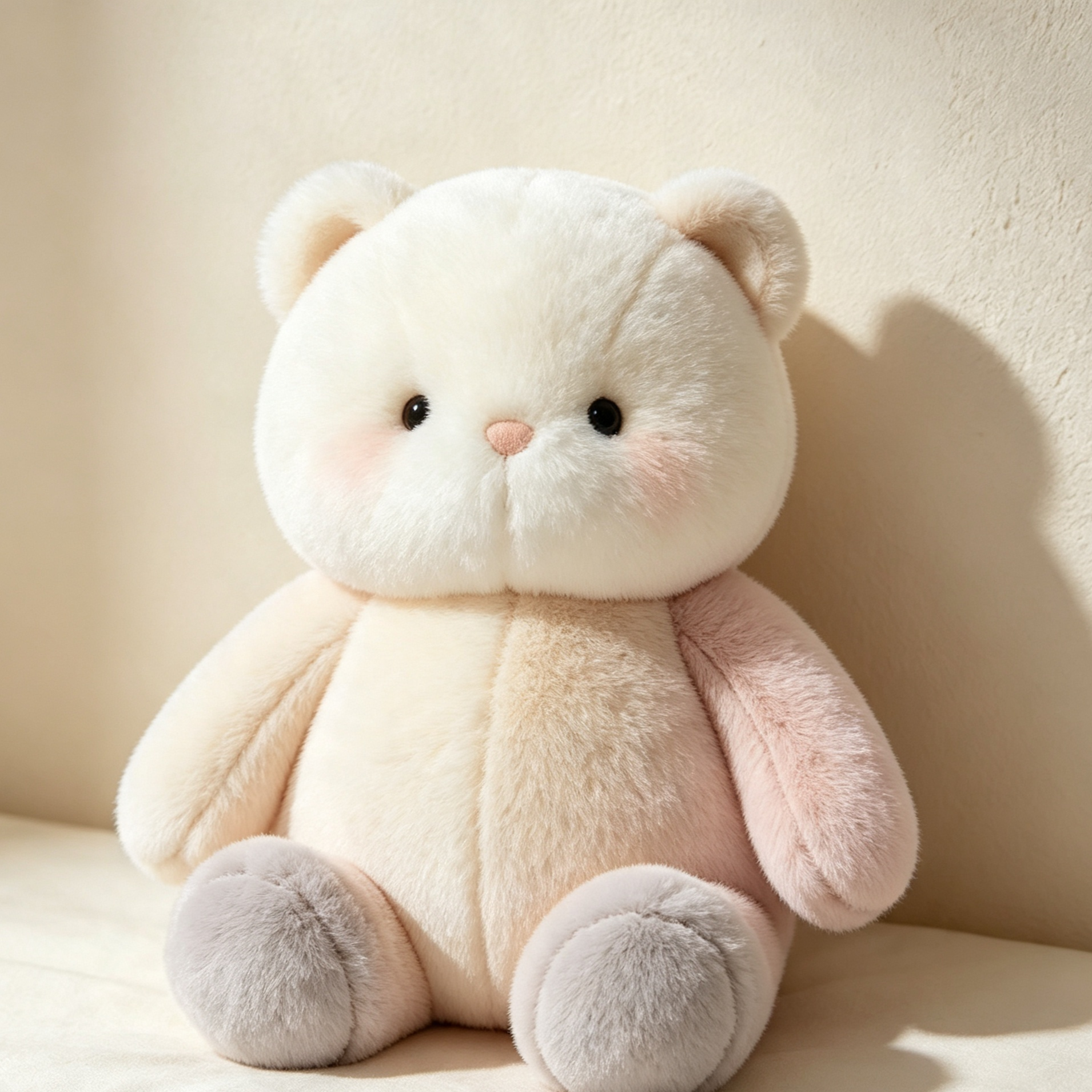 Color-blocked plush bear