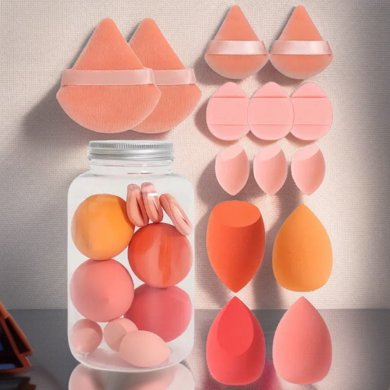 14종 퍼프 세트 드리프트 보틀 미니 뷰티 메이크업 퍼프