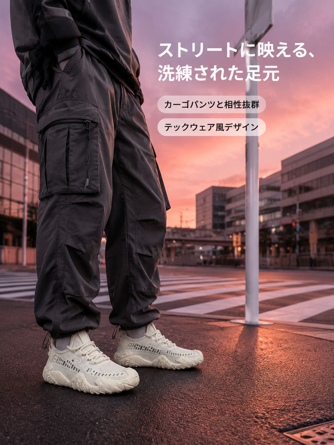 メンズ通気性メッシュスニーカー