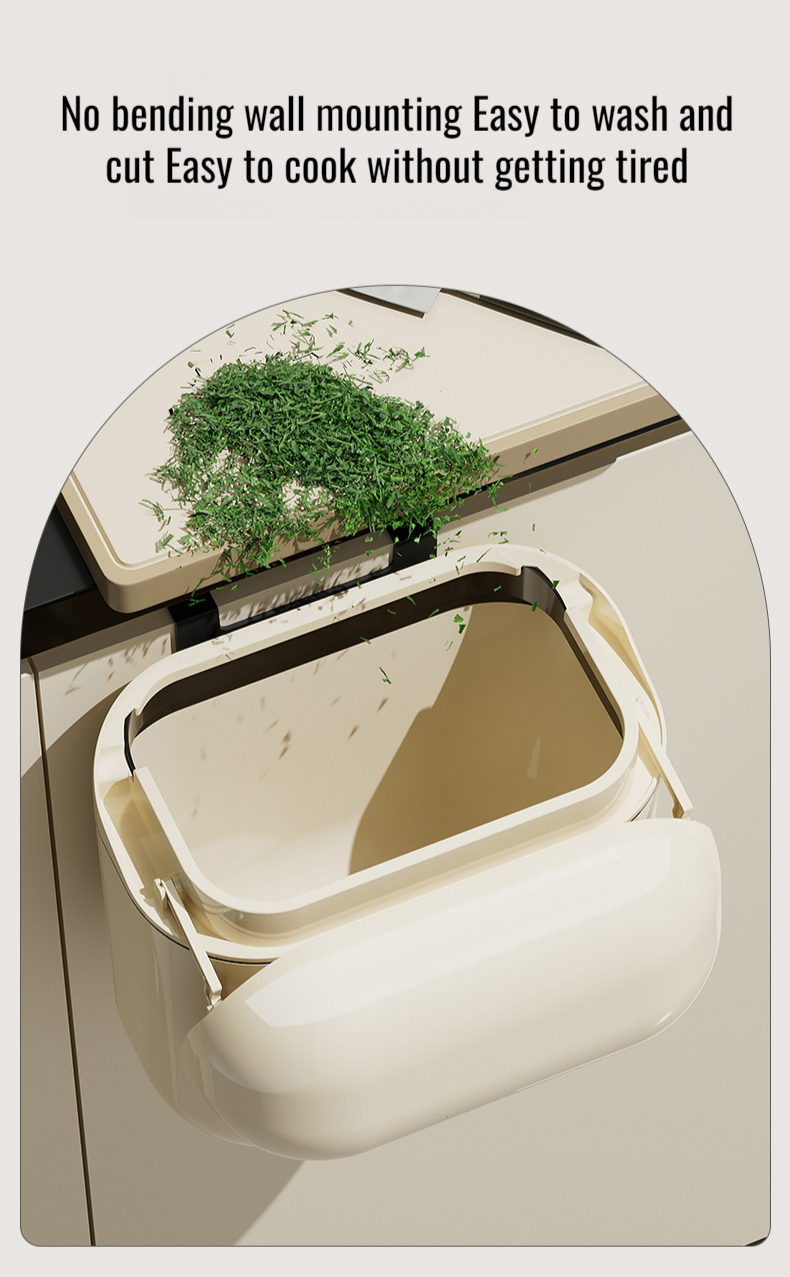 Easy to install wall-mounted garbage bin