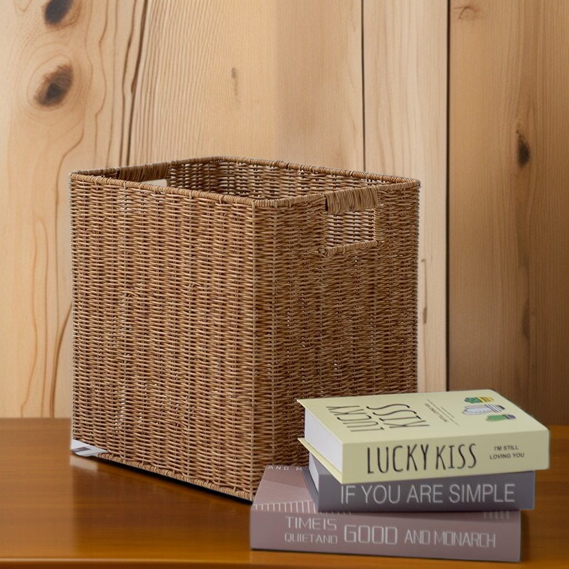 Multi-Functional Hand-Woven Storage Basket Clothes Coffee Table Snack Storage Cabinet