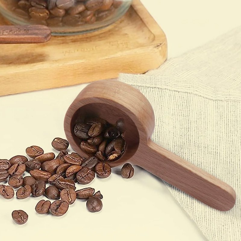 Cuchara de café de nogal de haya