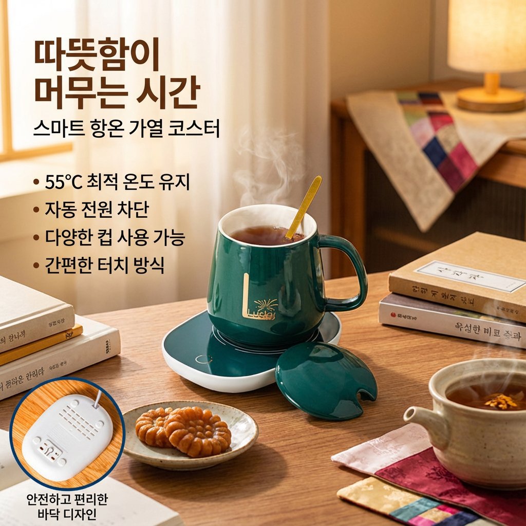 55도 따뜻함을 지키는 항온 스마트 보온 머그컵