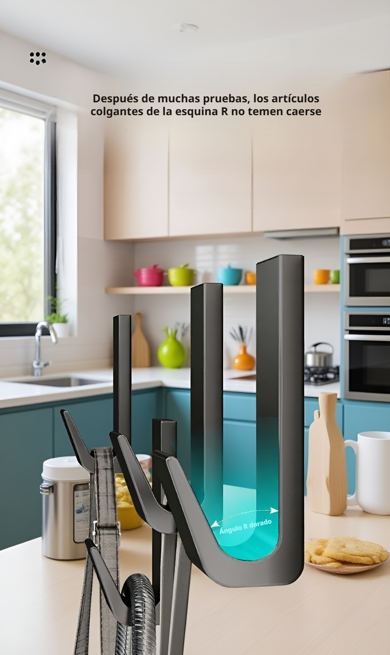 Percha adhesiva para baños y cocinas