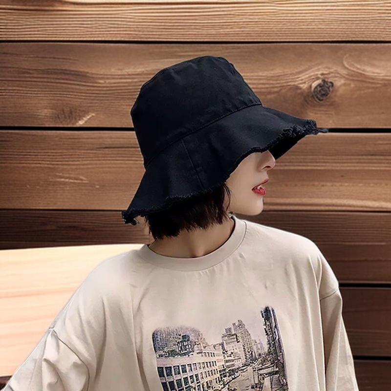 올풀림 마감 코튼 모자 클로즈업