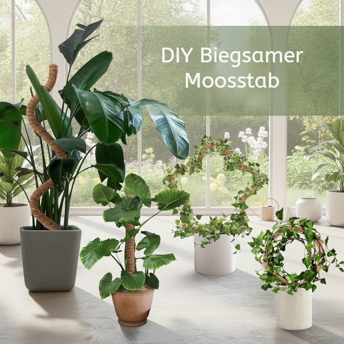 Monstera Stützstab, Moosstab für Grünlilie, Pflanzenstütze aus Kokosfaser