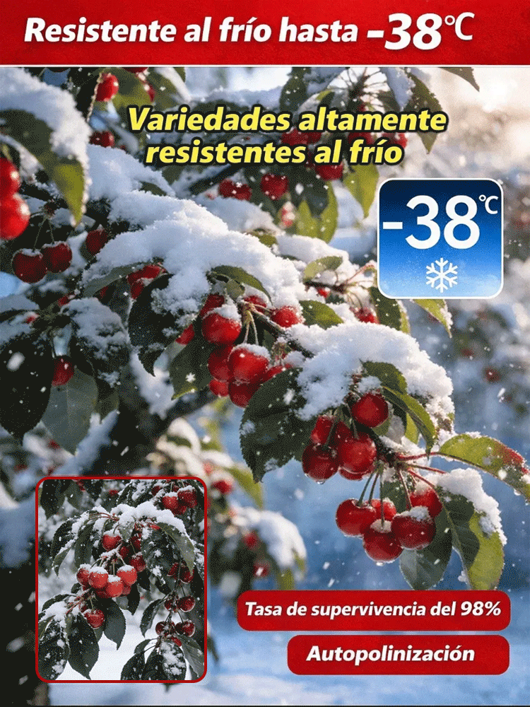 Plántula de cerezo que da frutos el mismo año, fructificación rápida