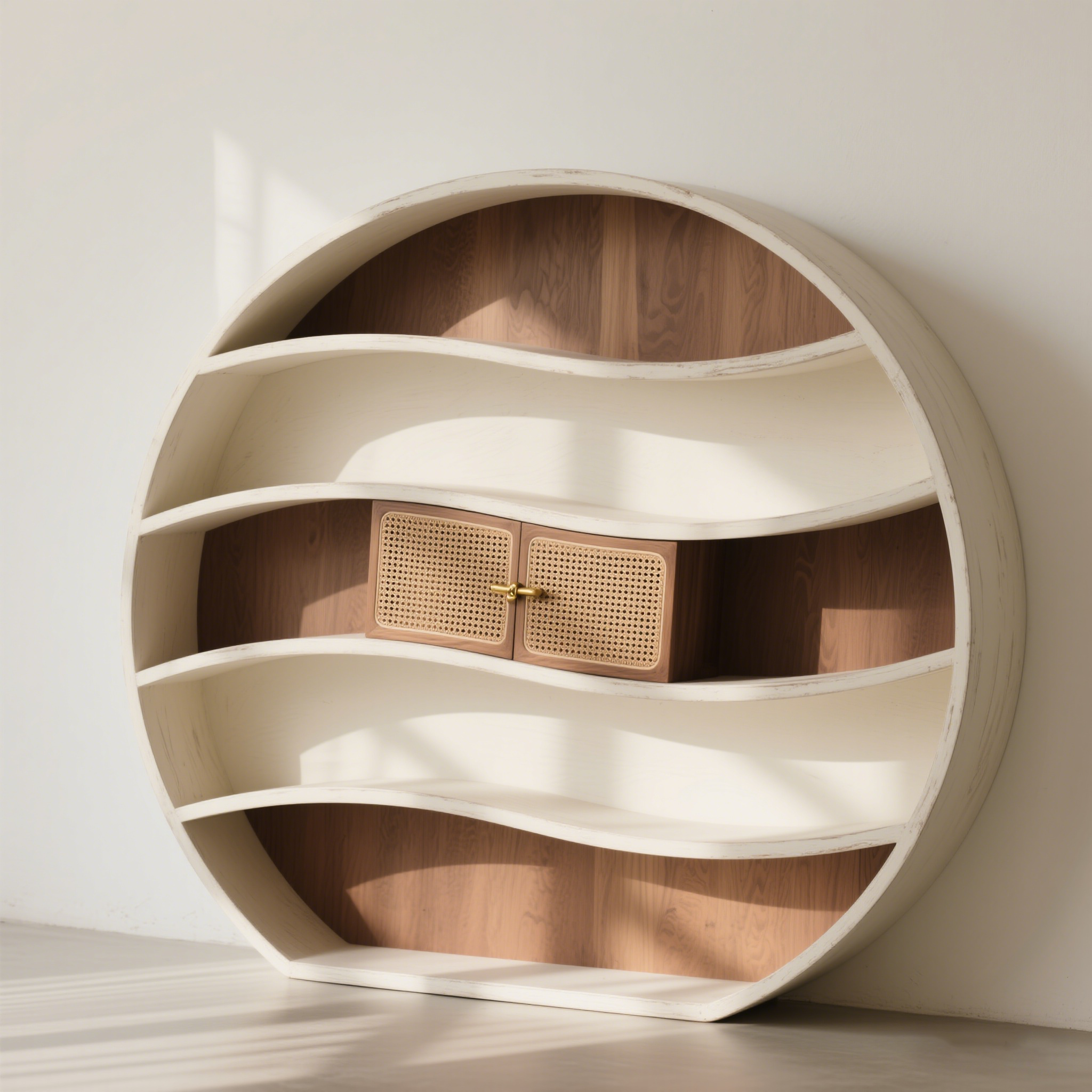 원형 디자인 책꽂이