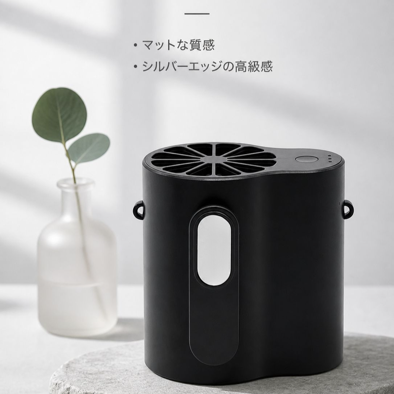 携帯用クリップ付き腰掛けハンズフリー扇風機